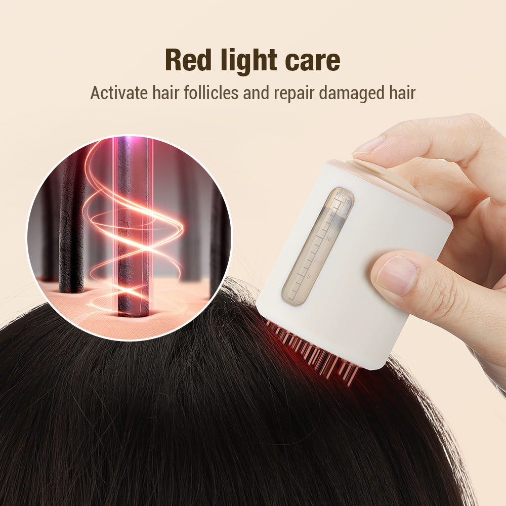 Electric Vibration Massage Oil applicator Comb Red Light EMS Micro Current